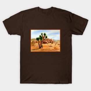 Joshua Tree National Park Watercolor Painting T-Shirt